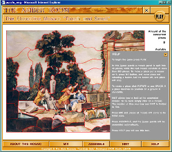The interface of the jigsaw puzzle "Touch and Smell".