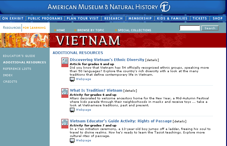 Additional Resources for Vietnam unit