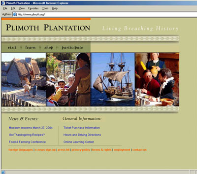Home page screen shot