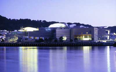 View of the building across the water