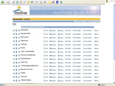 Fig 3: List of topics created for Axis Material Heritage 