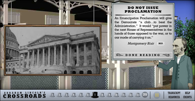 Fig 4: Lincoln Hears from Advisor.  Abraham Lincoln&rsquo;s Crossroads