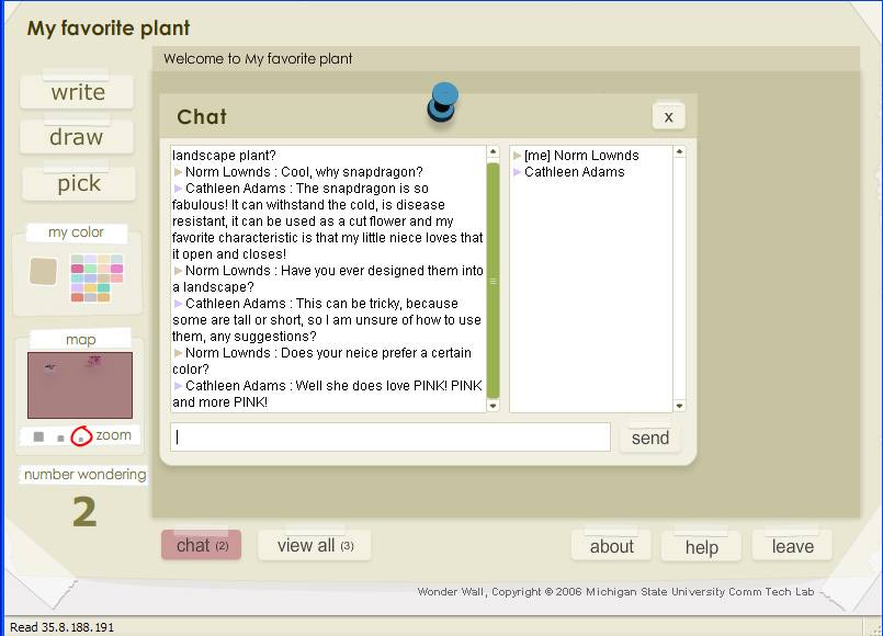 Fig 3: Samples of chat