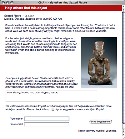 Help others find me: Cleveland Museum of Art