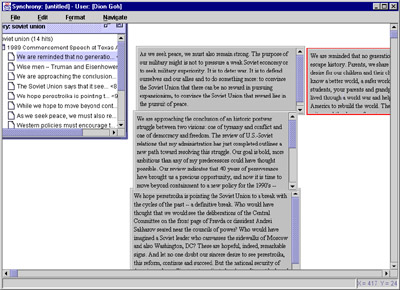 organizing document objects