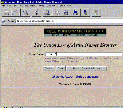 ULAN Web application