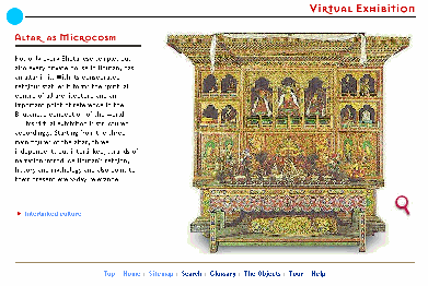 Figure 1  The altar as central element: www.bhutan.at/english/c-viex/c-viex/start.php3