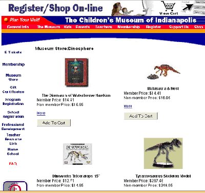 Screen Shot: Multiple Dinosaur Products