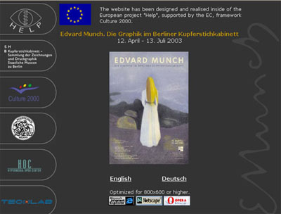 Munch exhibition screen shot