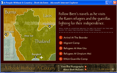 follow brett's travels as he visits the karen refugees