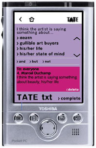 Tour Screen Shot - Tate text