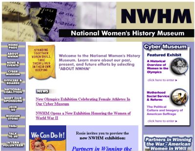 Screen Shot: National Women's History Museum