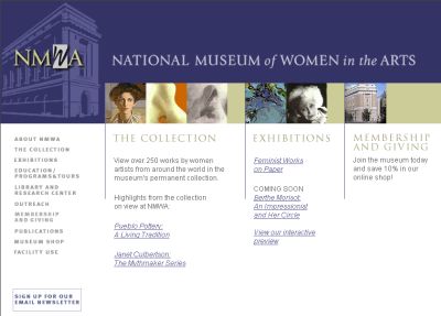 Screen Shot: National Museum of Women in the Arts