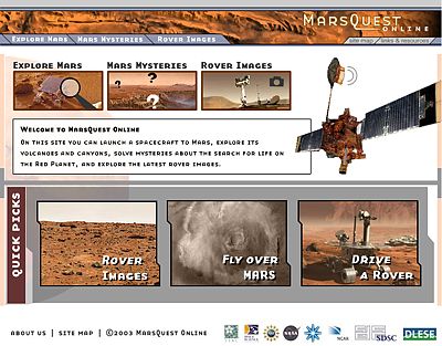 Screen Shot: The MarsQuest Online