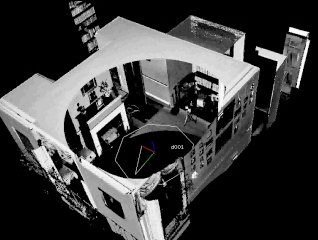 Point cloud generated from laser scan