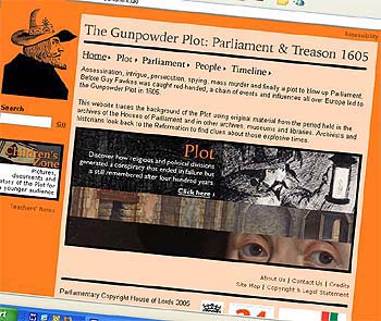 Fig 1:  Homepage of the adults' site
