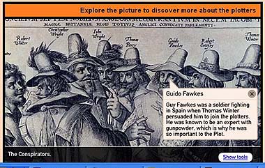 Fig 4:  Getting to grips with the conspirators in an interactive