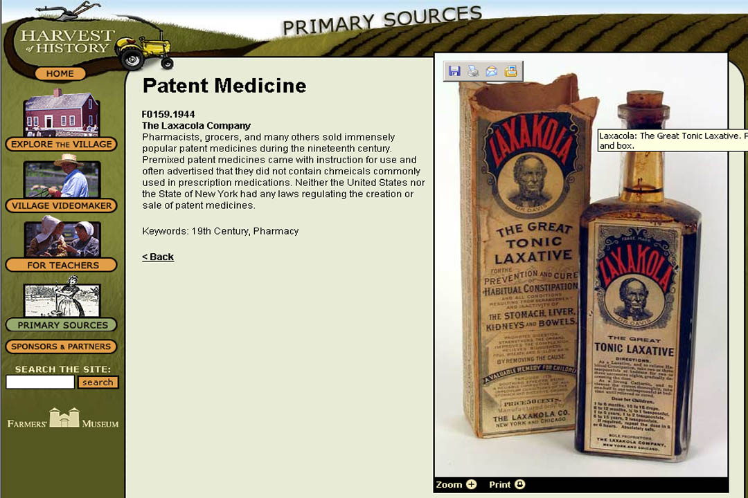Fig 6: An entry in the &ldquo;Primary Sources&rdquo; database