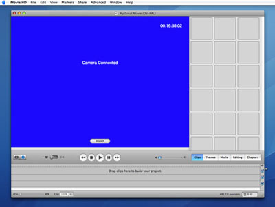 Fig 1: Importing footage in iMovie 