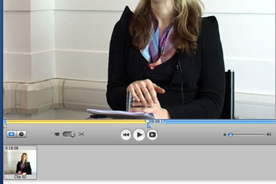 Fig 8: Select the frame where you want to split the clip