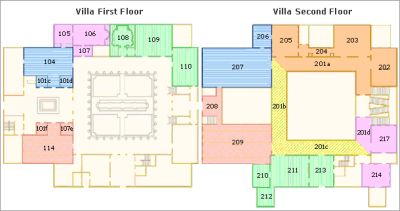 Fig 2: Printable map of the Getty Villa from Getty Bookmarks.