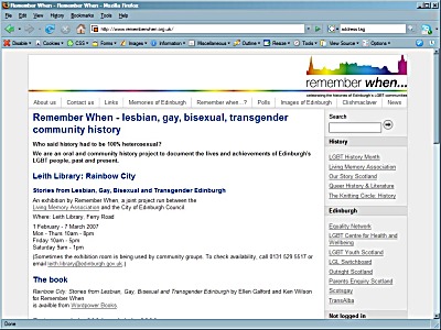Fig 7:&nbsp; Home page of the Remember When site http://www.rememberwhen.org/