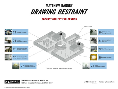 Fig 4: Matthew Barney exhibition podcast downloadable PDF tour map