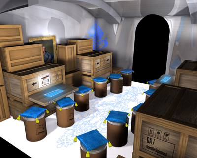 Fig 11 : Design for the Workstation room in the basement of the Archive of the province Drenthe