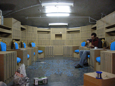 Fig 13 : Work in progress at the Archival room in the basement of the Archive of the province Drenthe