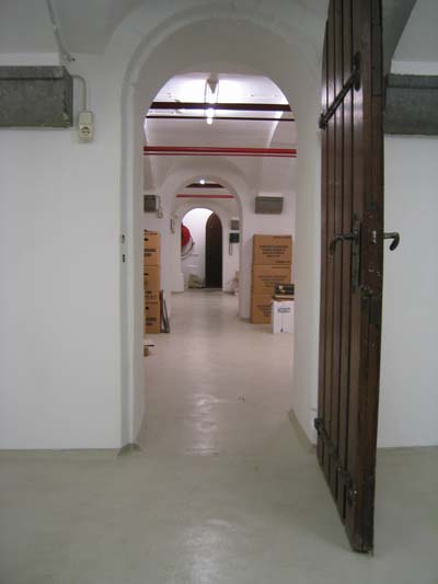 Fig 7a and 7b : View of basement rooms before the makeover into the Operation Sigismund setting.