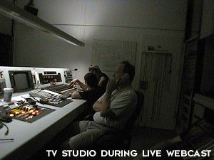 TV studio during the live broadcast